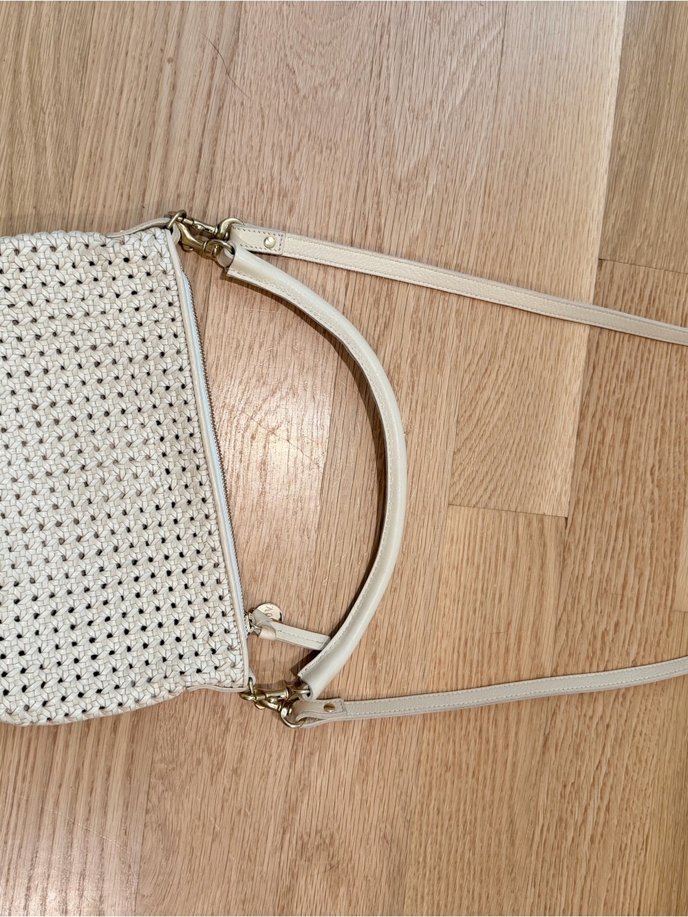 Clare V. Petit Moyen Messenger Crossbody Bag with Top Handle - Picture 3 of 6